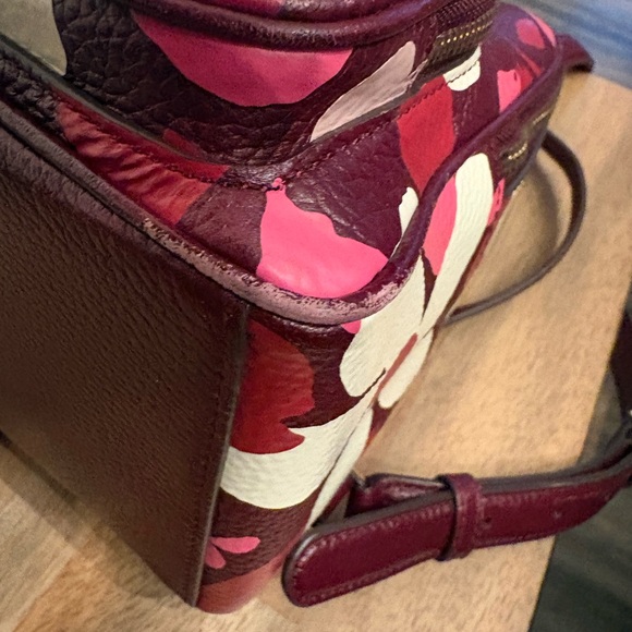 Kate Spade Burgundy and Cream Floral Backpack - Picture 12 of 13